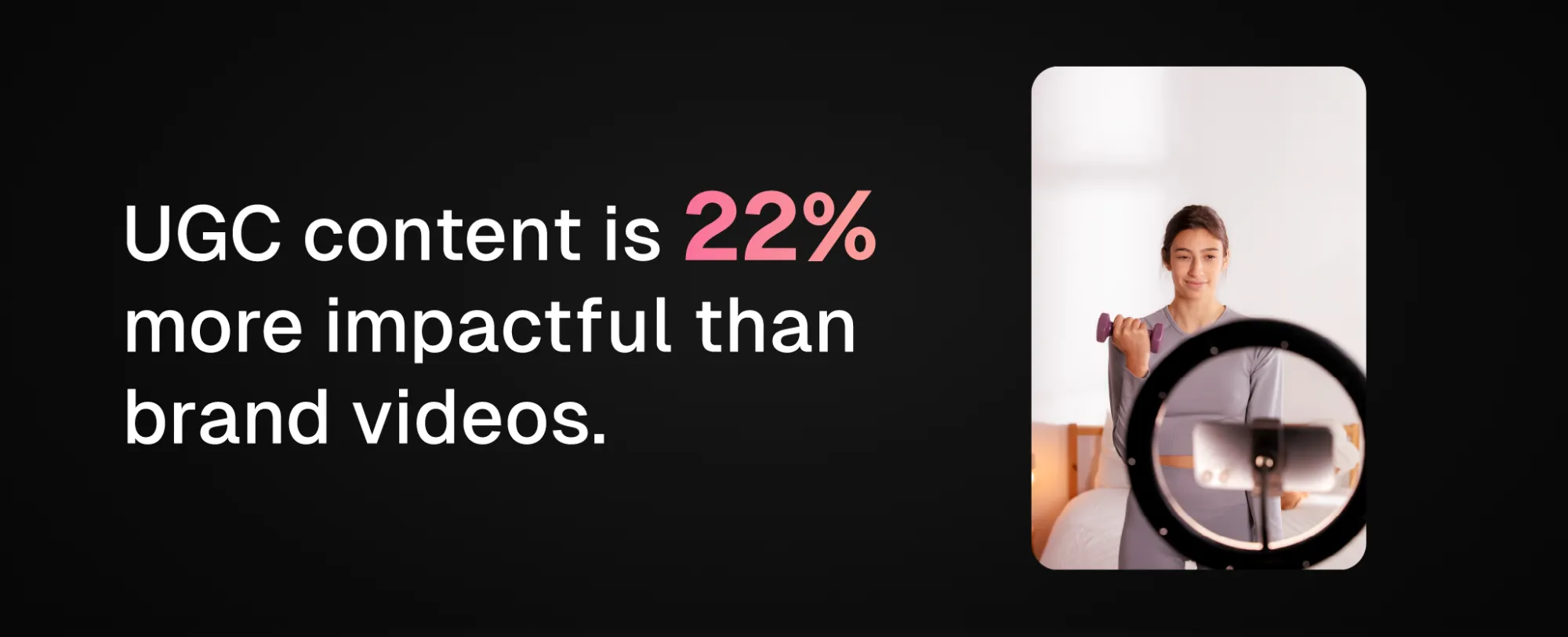 ugc content is 22% more impactful than brand videos