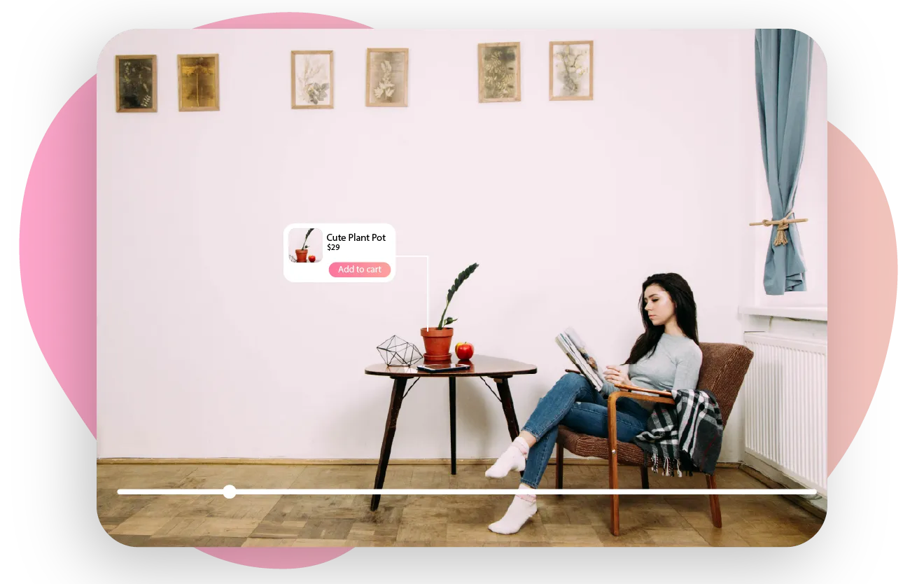 Behind the scenes shoppable video helps connecting with customers deeper and customers can buy products directly from the video with ease