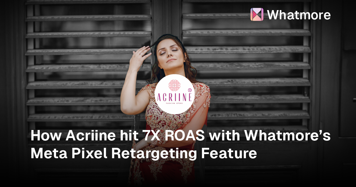 How Acriine Hit 7X ROAS with Whatmore’s Meta Pixel Retargeting Feature