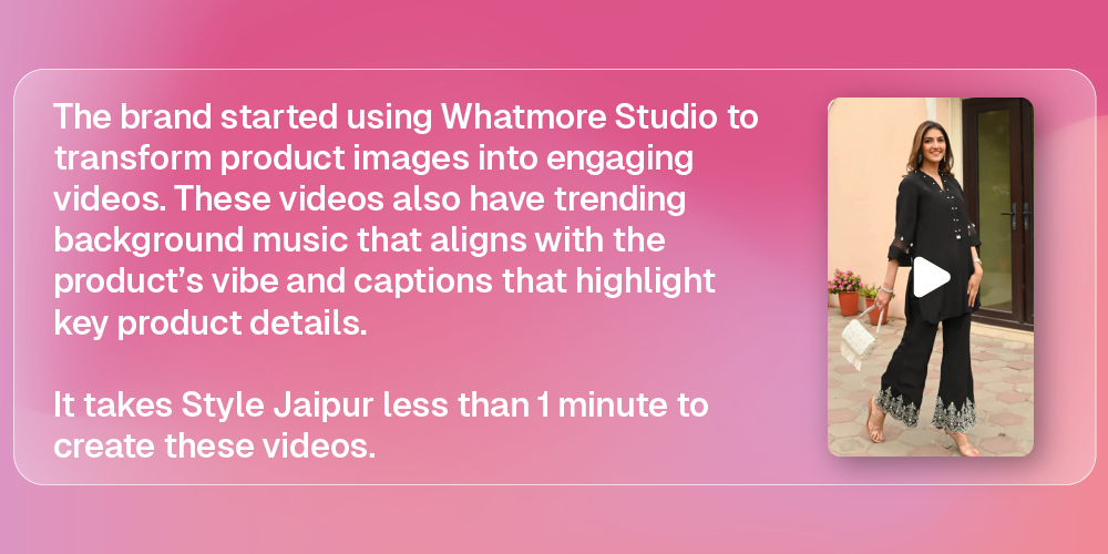 Whatmore studio ai product video generator