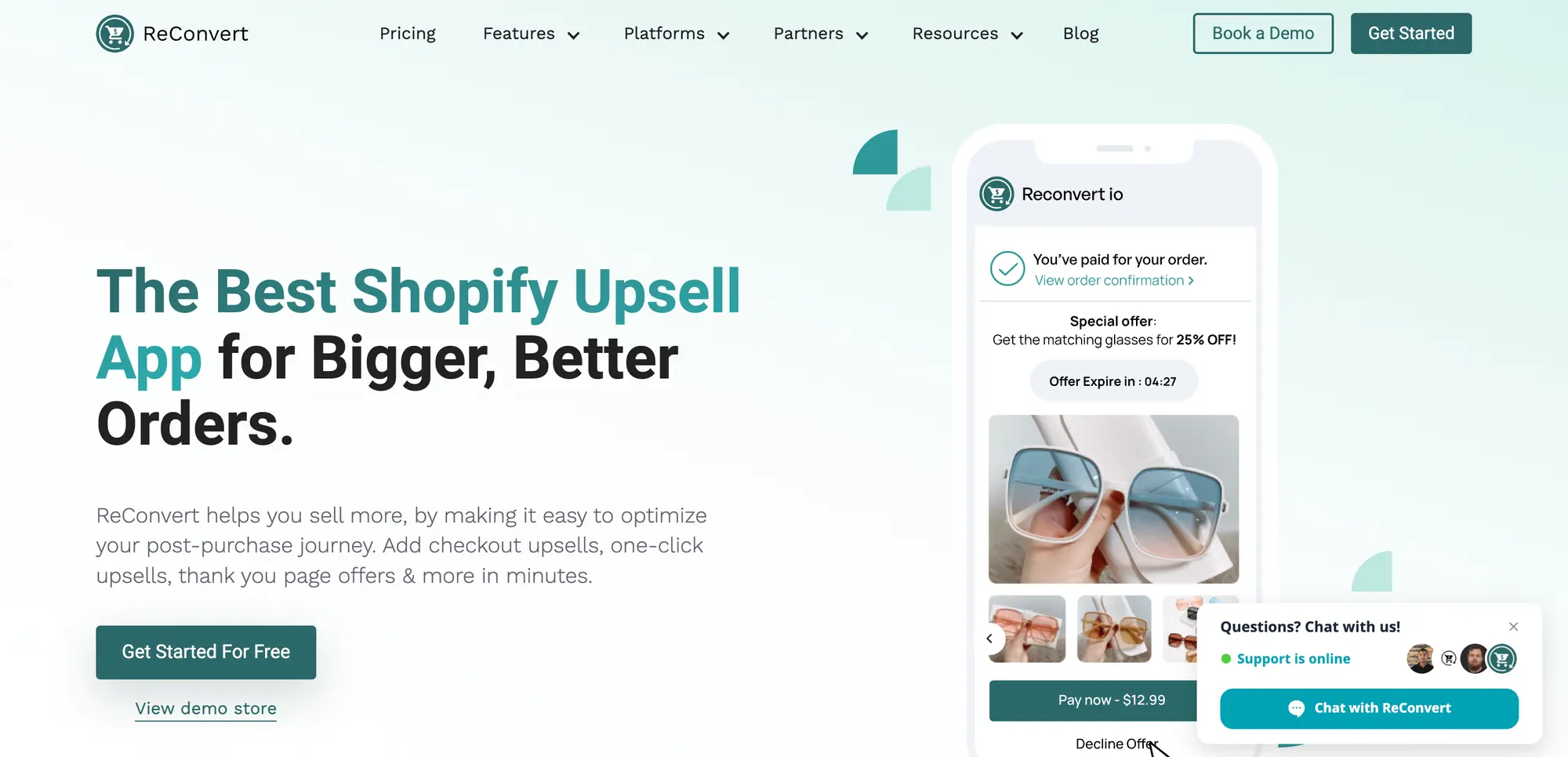 Reconvert is a shopify app to support post purchase upsell